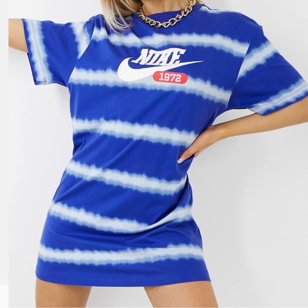 Nike Blue Tie-Dye T-Shirt Dress